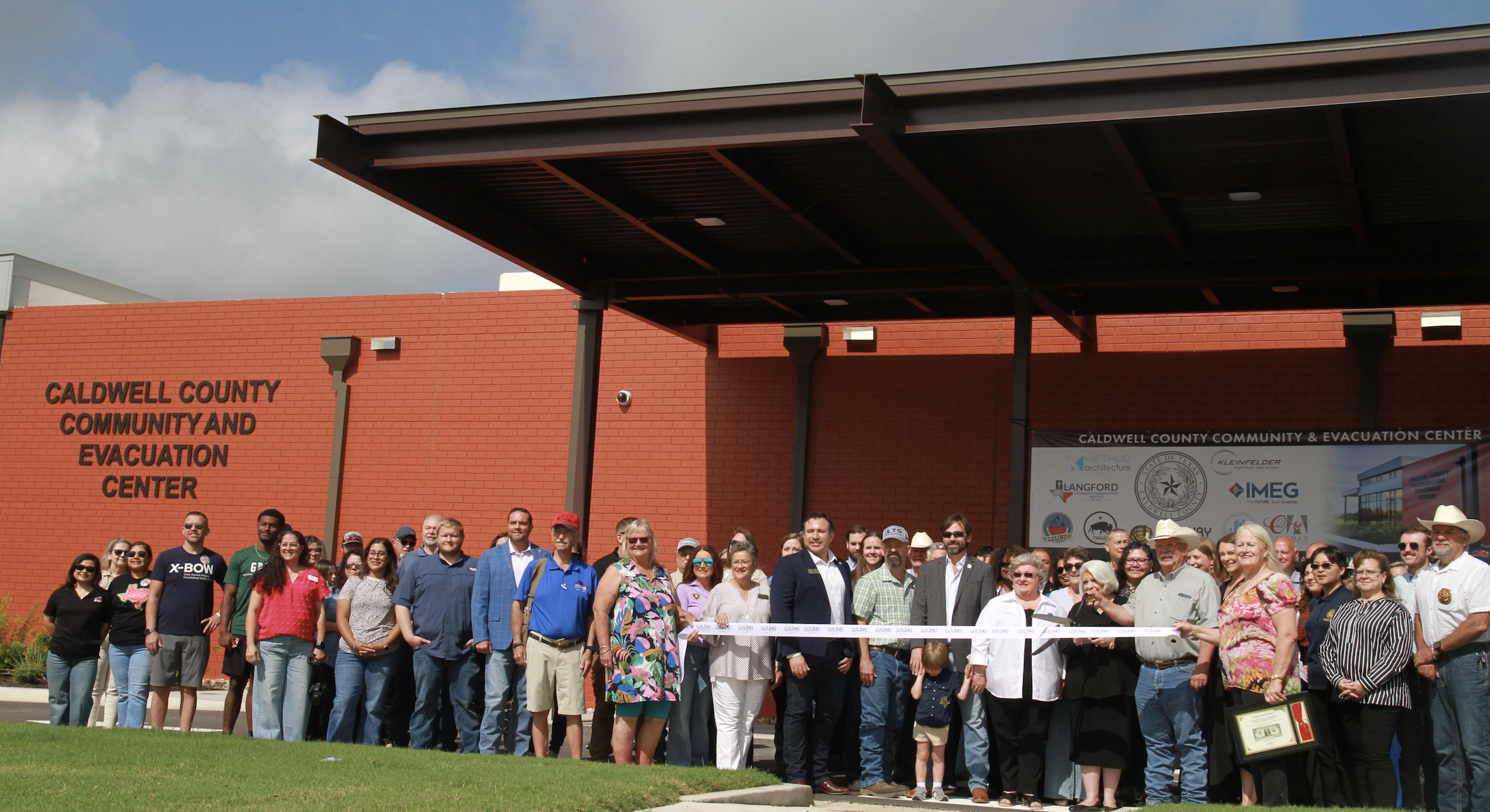 Ribbon-cutting at the Caldwell County Community and Evacuation Center on May 22, 2026